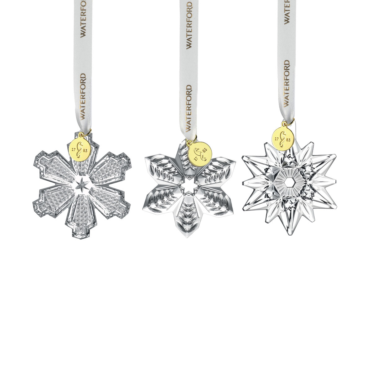 Waterford Crystal 2021 Mini Ornaments Set of Three